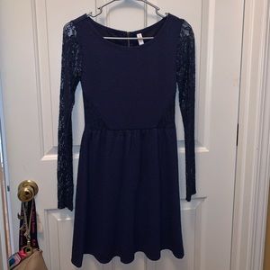 Navy lace dress